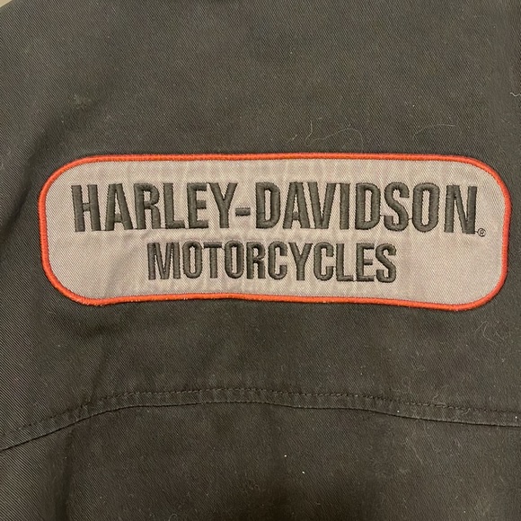 Mens Harley Davidson Motorcycle Jacket - Bomber Style - Black - Medium - Picture 9 of 9